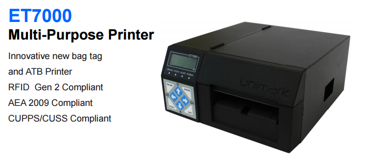 ET7000 multipurpose printer for airline industries